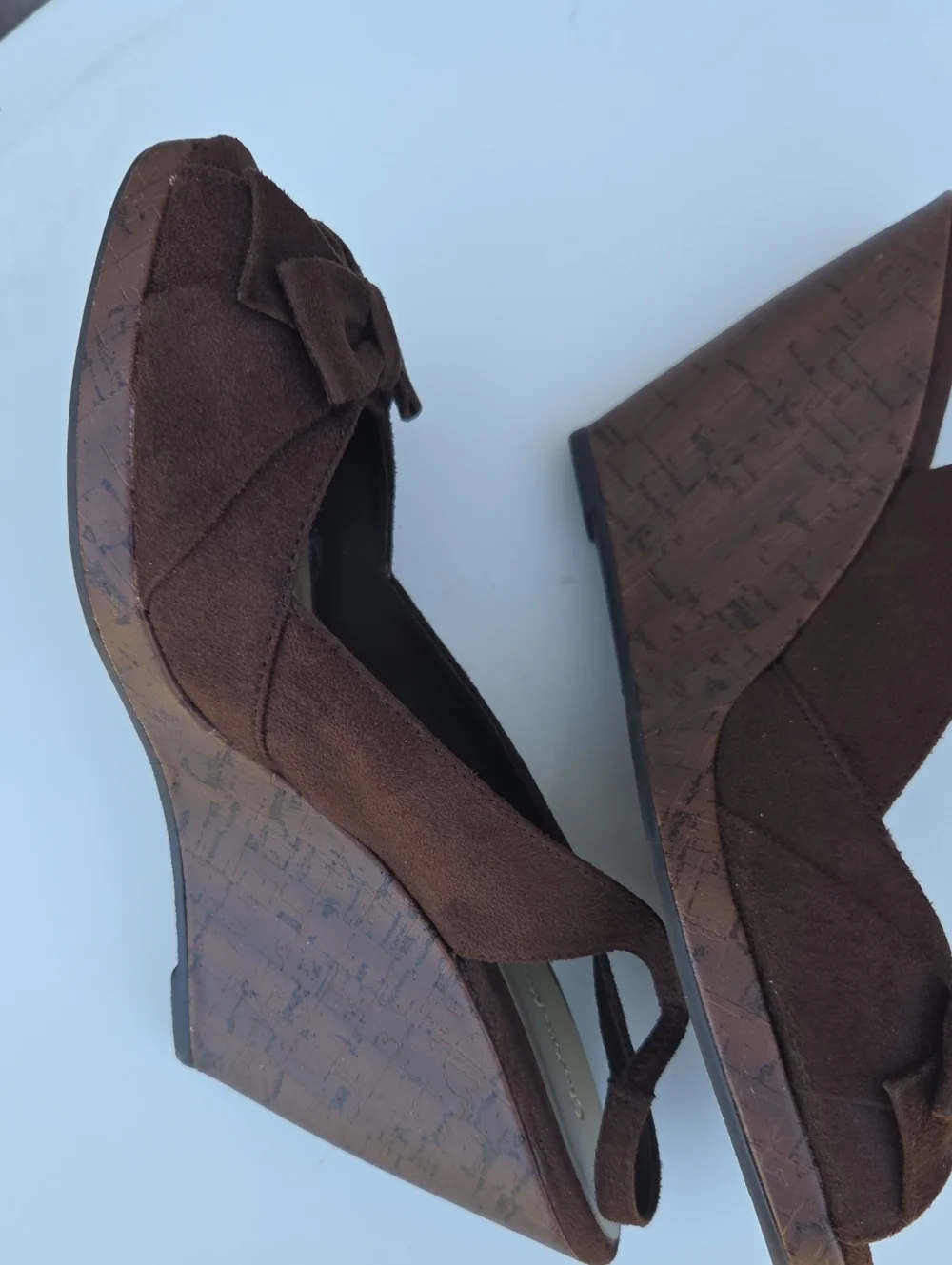 Charlotte Russo Brown Suede Wedges